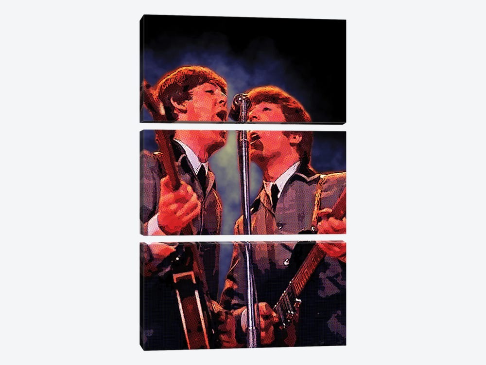 Paul Mccartney & John Lennon by Gunawan RB 3-piece Art Print