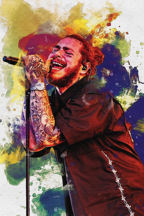 Post Malone Live Concert by Gunawan RB wall art