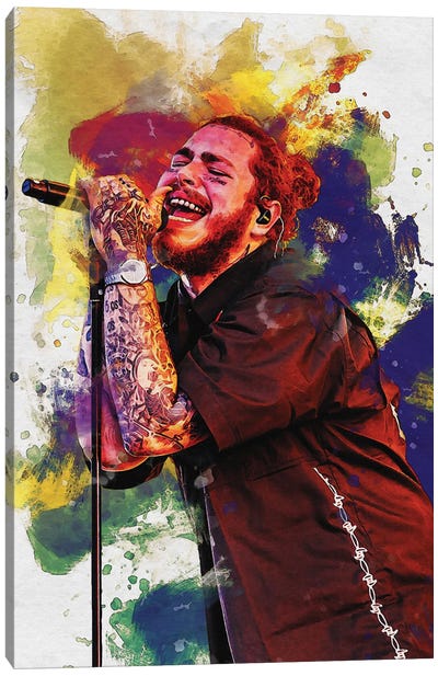 Post Malone Live Concert Canvas Art Print - Gunawan RB