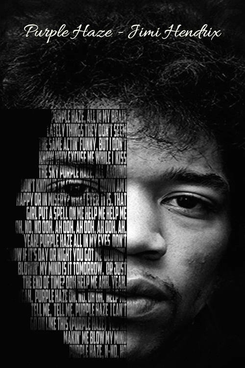 Purple Haze - Jimi Hendrix by Gunawan RB wall art