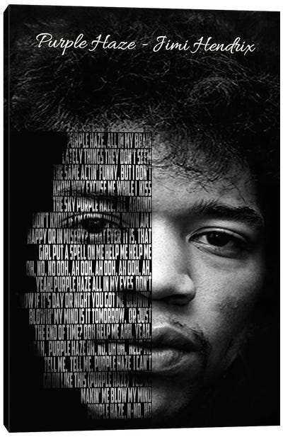 Purple Haze - Jimi Hendrix Canvas Art Print - Song Lyrics