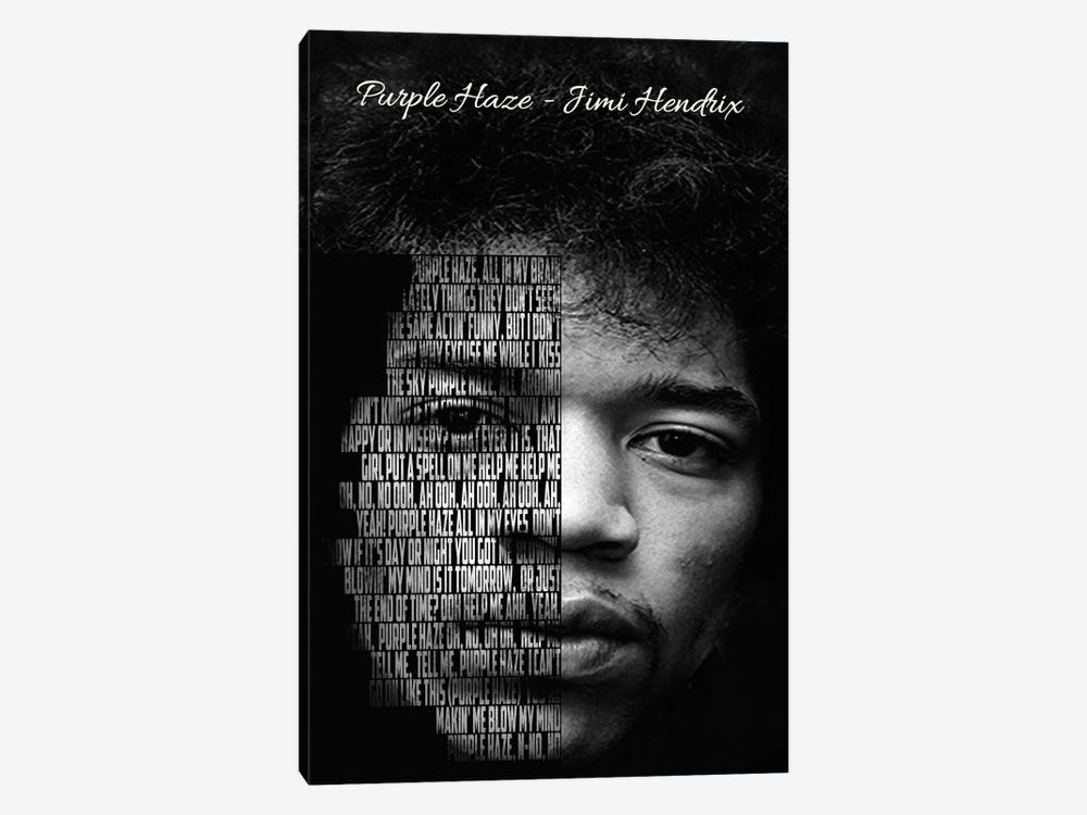 Purple Haze - Jimi Hendrix by Gunawan RB 1-piece Canvas Art