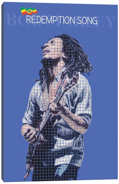 Redemption Song - Bob Marley Canvas Art Print - Song Lyrics Art