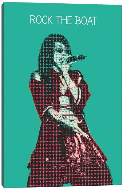Rock The Boat - Aaliyah Canvas Art Print - Microphone Art