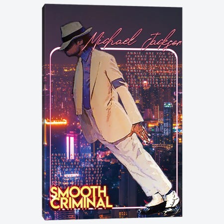 Smooth Criminal - Michael Jackson Canvas Print #RKG116} by Gunawan RB Canvas Wall Art