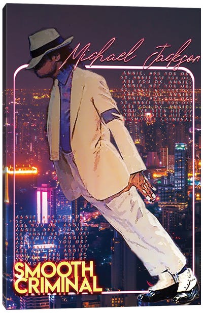 Smooth Criminal - Michael Jackson Canvas Art Print - Michael Jackson