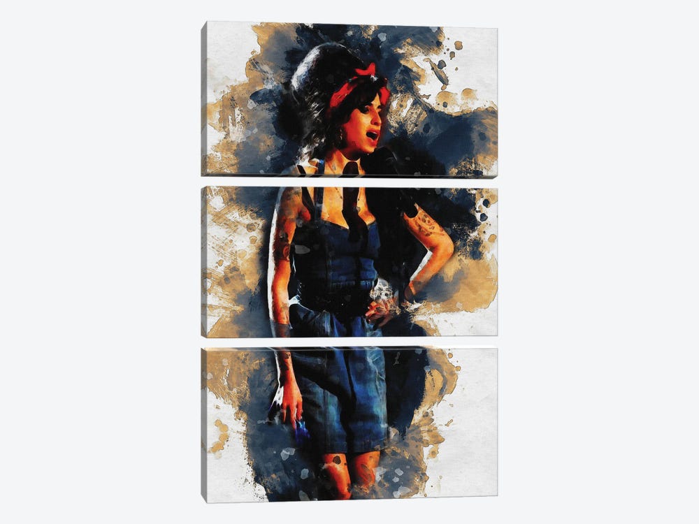 Smudge Amy Winehouse by Gunawan RB 3-piece Canvas Wall Art