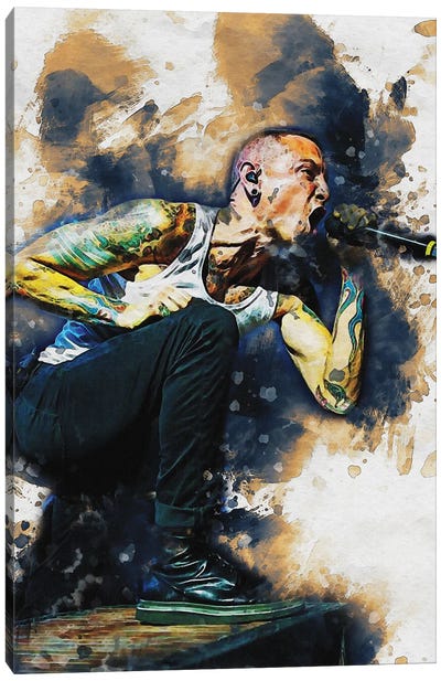 Smudge Chester Bennington Canvas Art Print - Linkin Park