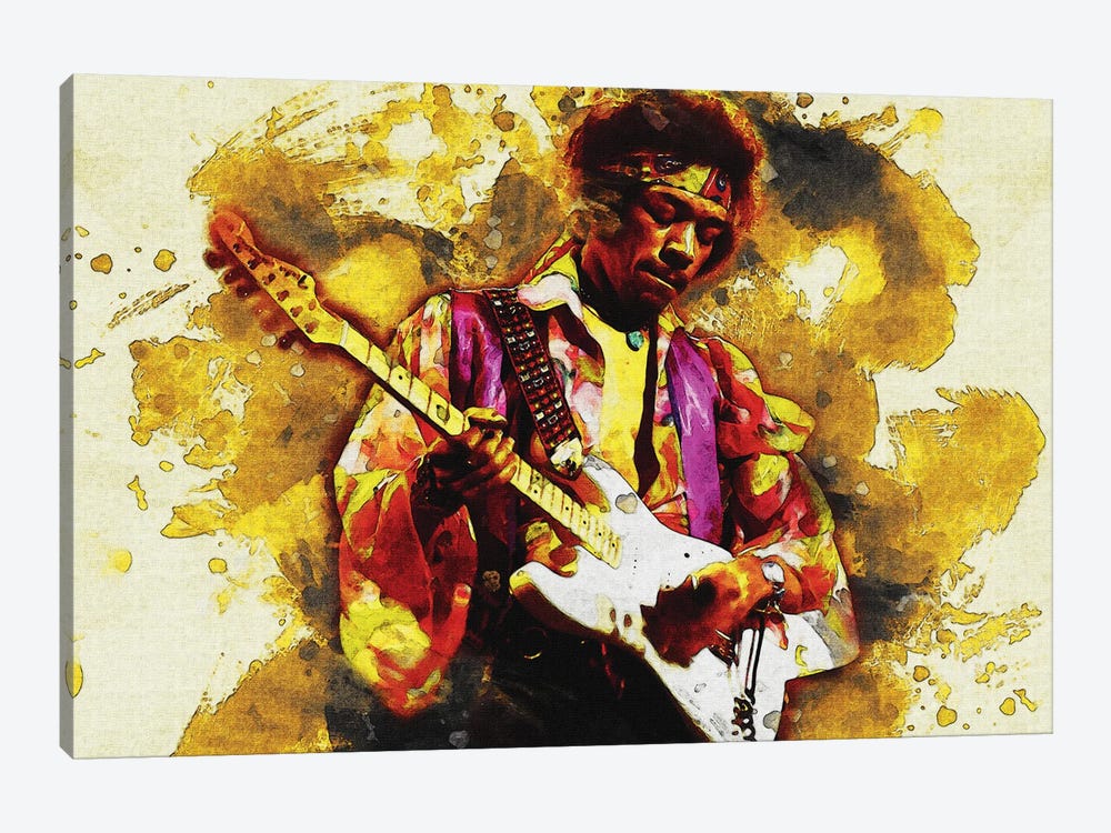 Smudge Jimi Hendrix by Gunawan RB 1-piece Art Print