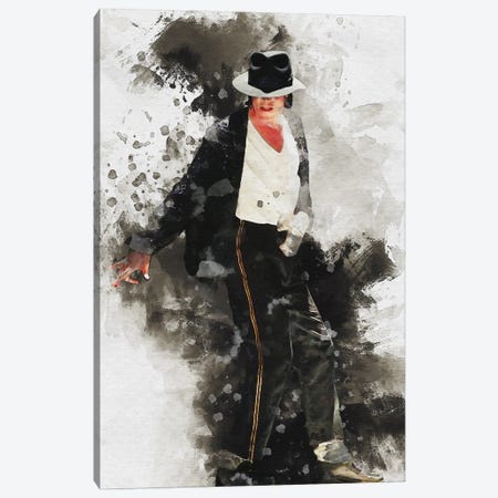Smudge King Of Pop - Michael Jackson Canvas Print #RKG122} by Gunawan RB Canvas Wall Art