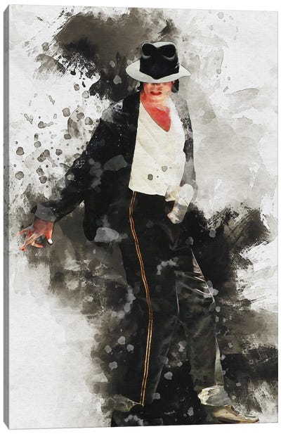 Smudge King Of Pop - Michael Jackson Canvas Art Print