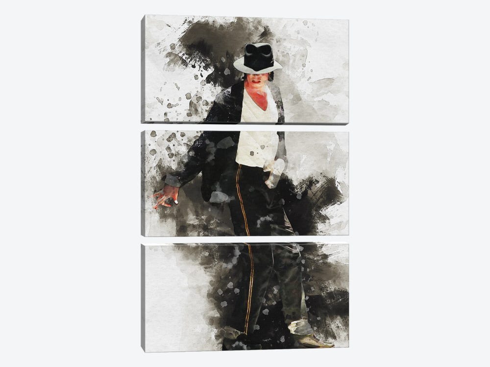 Smudge King Of Pop - Michael Jackson by Gunawan RB 3-piece Canvas Art