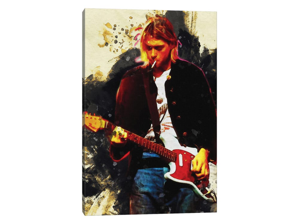 Smudge Kurt Cobain Live & Loud Canvas Print by Gunawan RB | iCanvas
