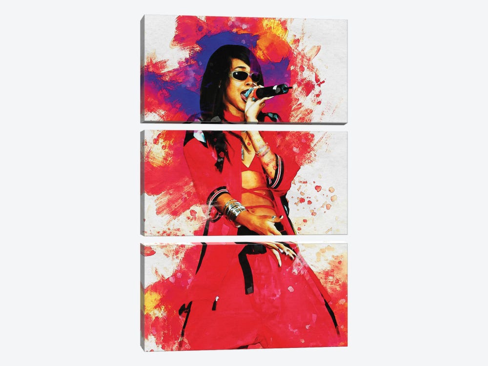 Smudge Of Aaliyah by Gunawan RB 3-piece Art Print
