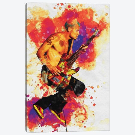 Smudge Of Flea - Red Hot Chili Peppers Canvas Print #RKG127} by Gunawan RB Canvas Art Print
