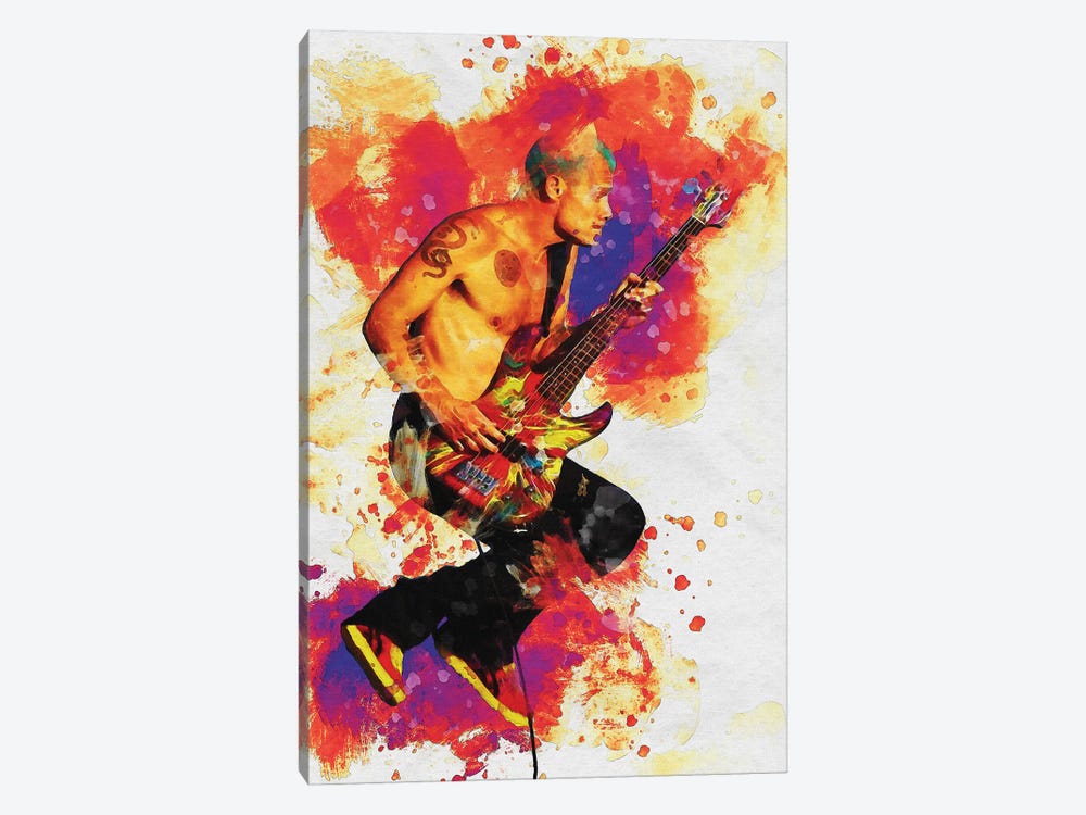 Smudge Of Flea - Red Hot Chili Peppers by Gunawan RB 1-piece Canvas Art Print