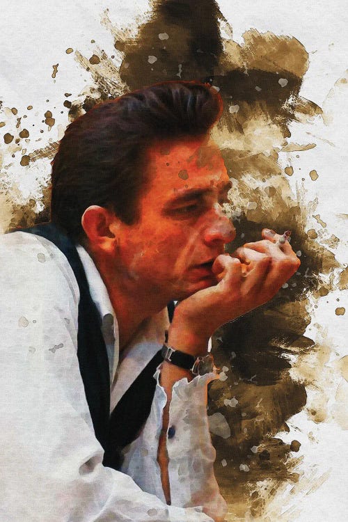 Smudge Of Johnny Cash by Gunawan RB wall art