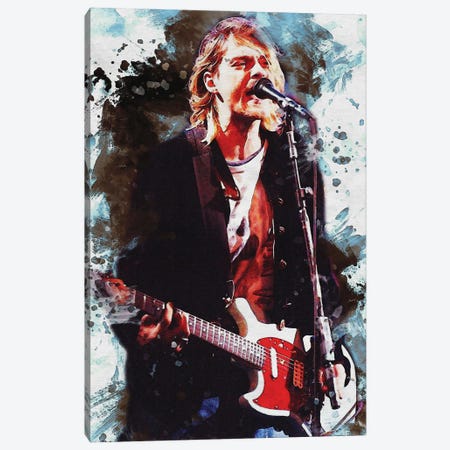 Smudge Of Kurt Cobain Canvas Print #RKG129} by Gunawan RB Canvas Art