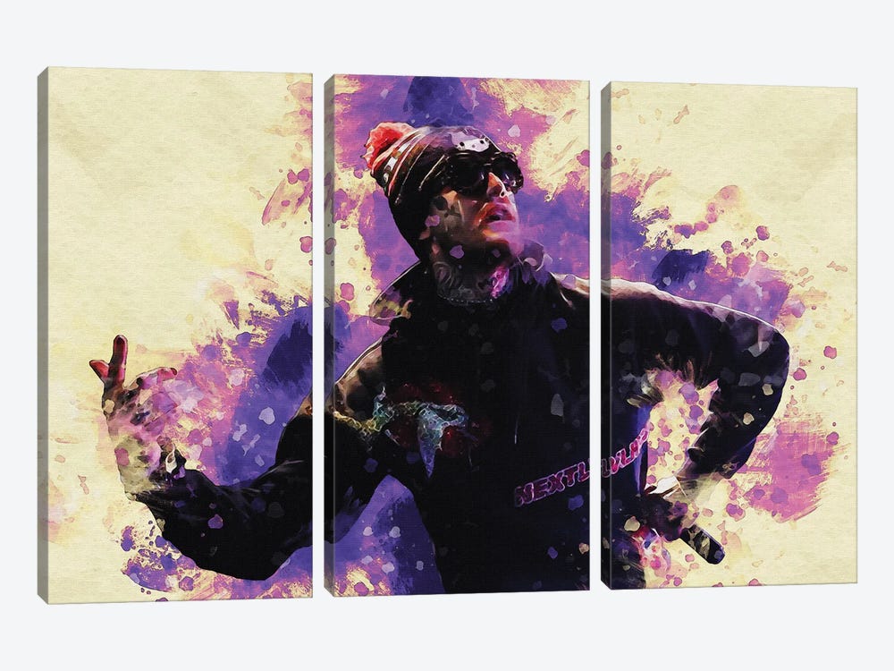 Smudge Of Lil Peep Live by Gunawan RB 3-piece Canvas Artwork
