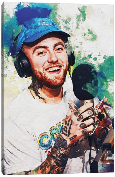 Smudge Of Mac Miller Canvas Art Print - Limited Edition Art