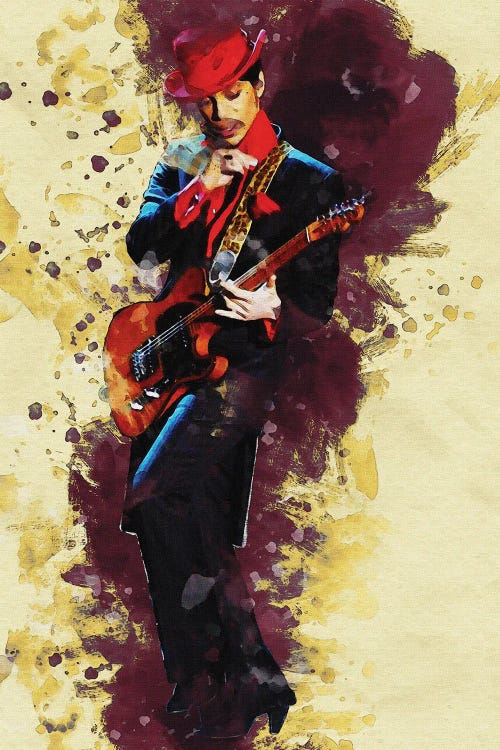 Smudge Of Musician Prince by Gunawan RB wall art