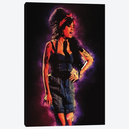 Spirit Of Amy Winehouse Canvas Print #RKG143} by Gunawan RB Canvas Wall Art