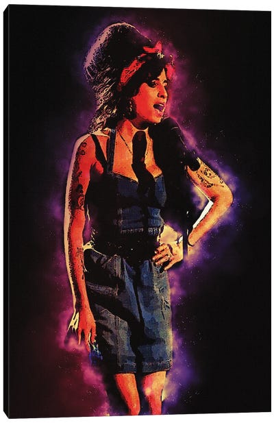 Spirit Of Amy Winehouse Canvas Art Print - R&B & Soul