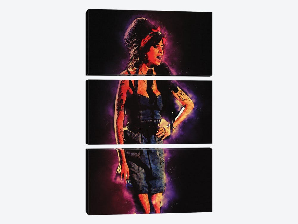 Spirit Of Amy Winehouse by Gunawan RB 3-piece Canvas Art Print