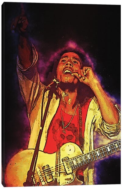 Spirit Of Bob Marley Canvas Art Print - Smoking Art