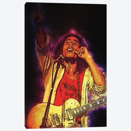 Spirit Of Bob Marley Canvas Print #RKG149} by Gunawan RB Canvas Wall Art