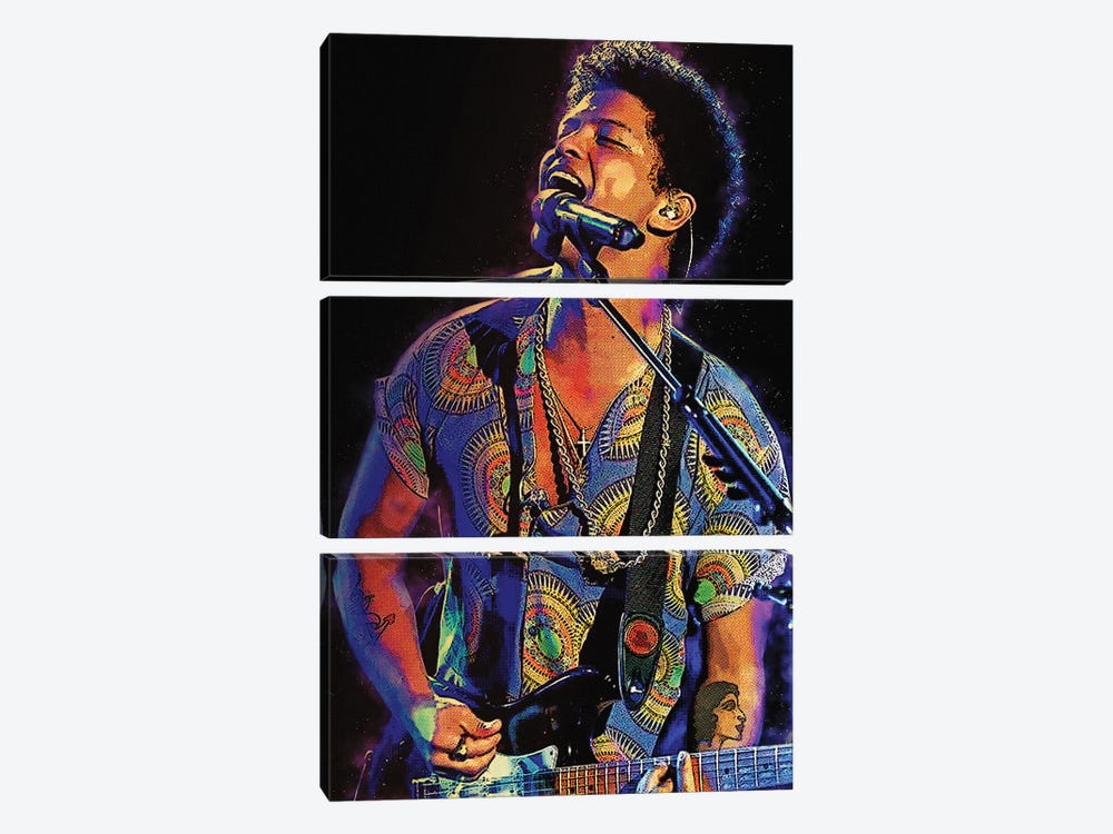 Spirit Of Bruno Mars Concert by Gunawan RB 3-piece Canvas Print