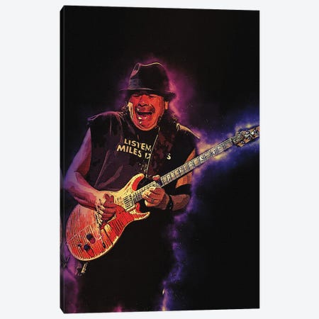 Spirit Of Carlos Santana Live Concert Canvas Print #RKG151} by Gunawan RB Canvas Art Print