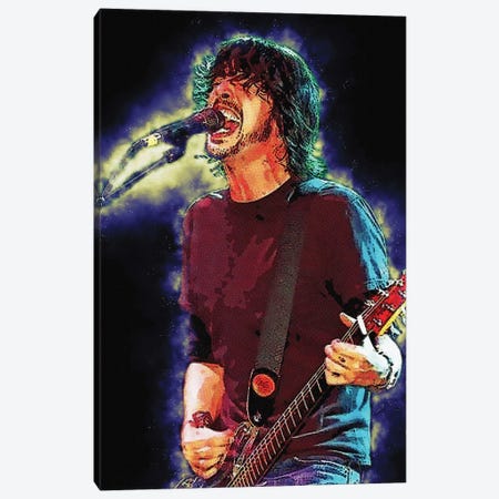 Spirit Of Dave Grohl Canvas Print #RKG155} by Gunawan RB Canvas Artwork