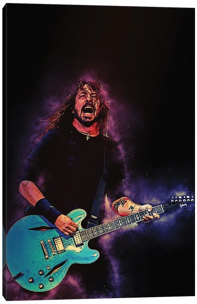 Spirit Of Dave Grohl Foo Fighters Canvas Art Print - Rock-n-Roll Art