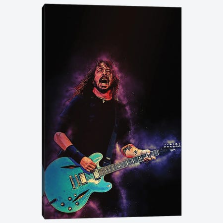 Spirit Of Dave Grohl Foo Fighters Canvas Print #RKG156} by Gunawan RB Canvas Art