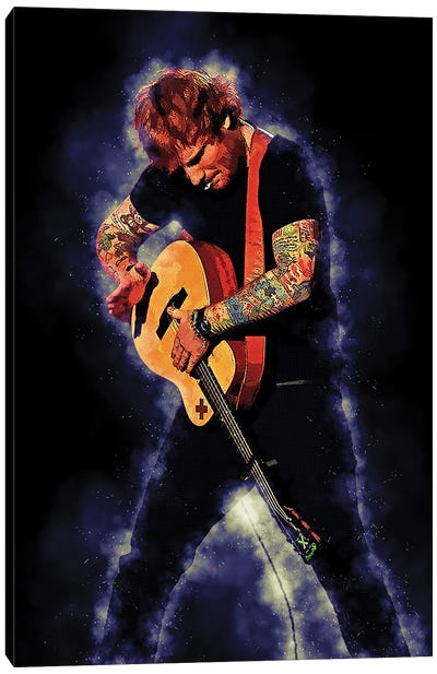 Spirit Of Ed Sheeran Live Concert Canvas Art Print - Pop Music Art
