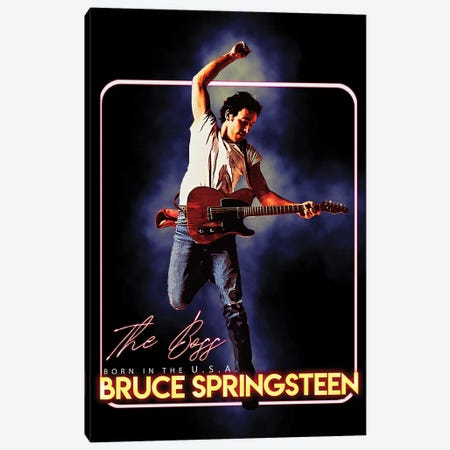Bruce Springsteen - Born In The USA - The Boss Canvas Print #RKG15} by Gunawan RB Art Print