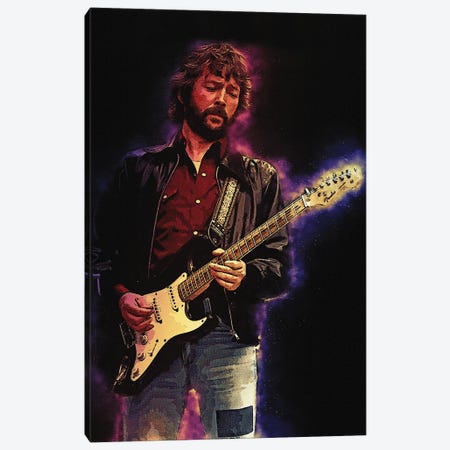 Spirit Of Eric Clapton Canvas Print #RKG161} by Gunawan RB Canvas Wall Art
