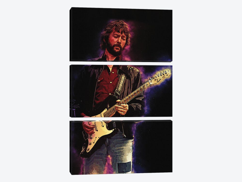 Spirit Of Eric Clapton by Gunawan RB 3-piece Canvas Print