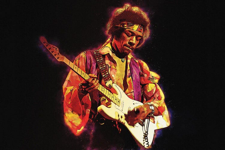 Spirit Of Jimi Handrix by Gunawan RB wall art