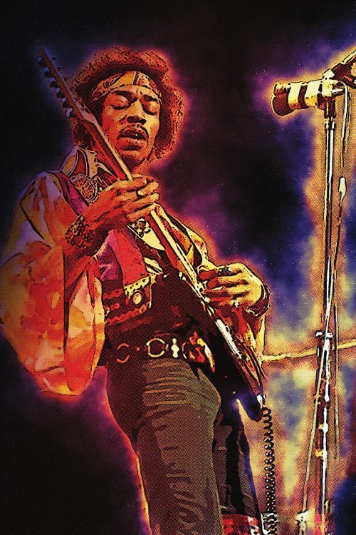 Spirit Of Jimi Hendrix In Concert by Gunawan RB wall art