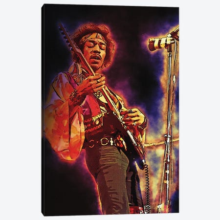 Spirit Of Jimi Hendrix In Concert Canvas Print #RKG166} by Gunawan RB Art Print