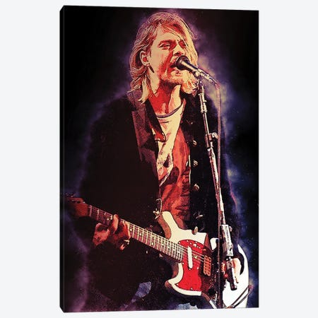 Spirit Of Kurt Cobain - Live And Loud Canvas Print #RKG169} by Gunawan RB Canvas Art