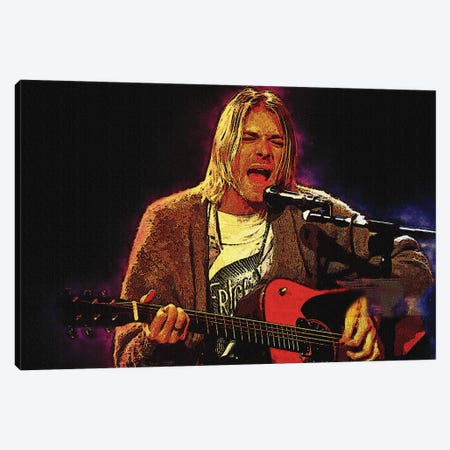 Spirit Of Kurt Cobain Live MTV Unplugged Canvas Print #RKG170} by Gunawan RB Canvas Art Print