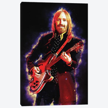 Spirit Of Tom Petty Live Canvas Print #RKG179} by Gunawan RB Art Print