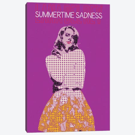 Summertime Sadness - Lana Del Rey Canvas Print #RKG188} by Gunawan RB Canvas Artwork