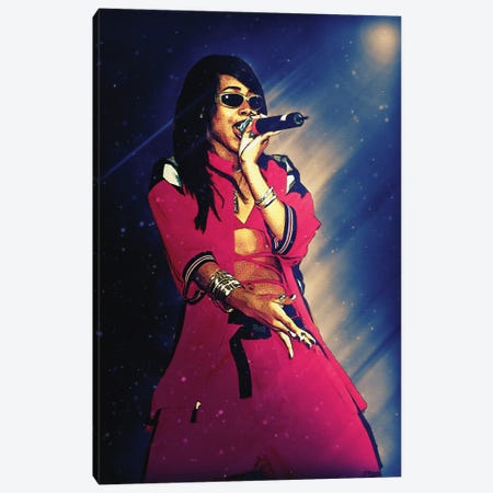 Superstars Aaliyah Canvas Print #RKG189} by Gunawan RB Canvas Art