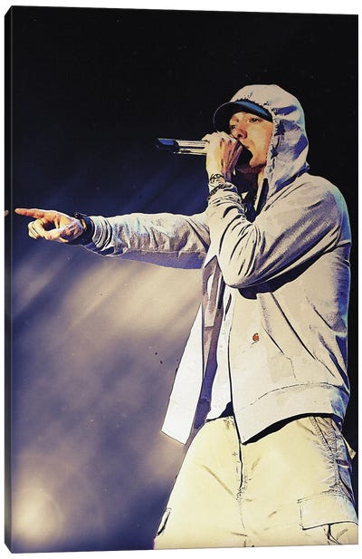 Superstars Eminem Concert Canvas Art Print - Eminem