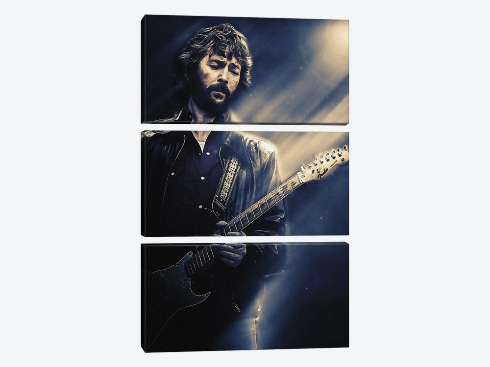 Superstars Of Eric Clapton by Gunawan RB 3-piece Canvas Wall Art