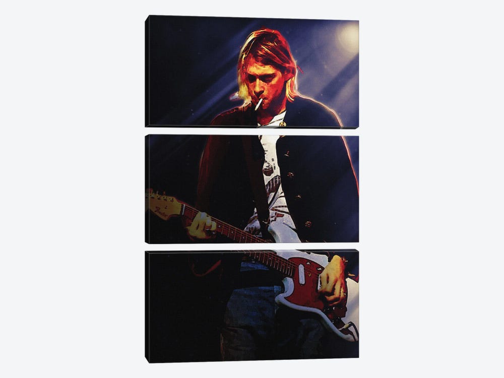 Superstars Of Kurt Cobain Live & Loud In Concert by Gunawan RB 3-piece Canvas Wall Art